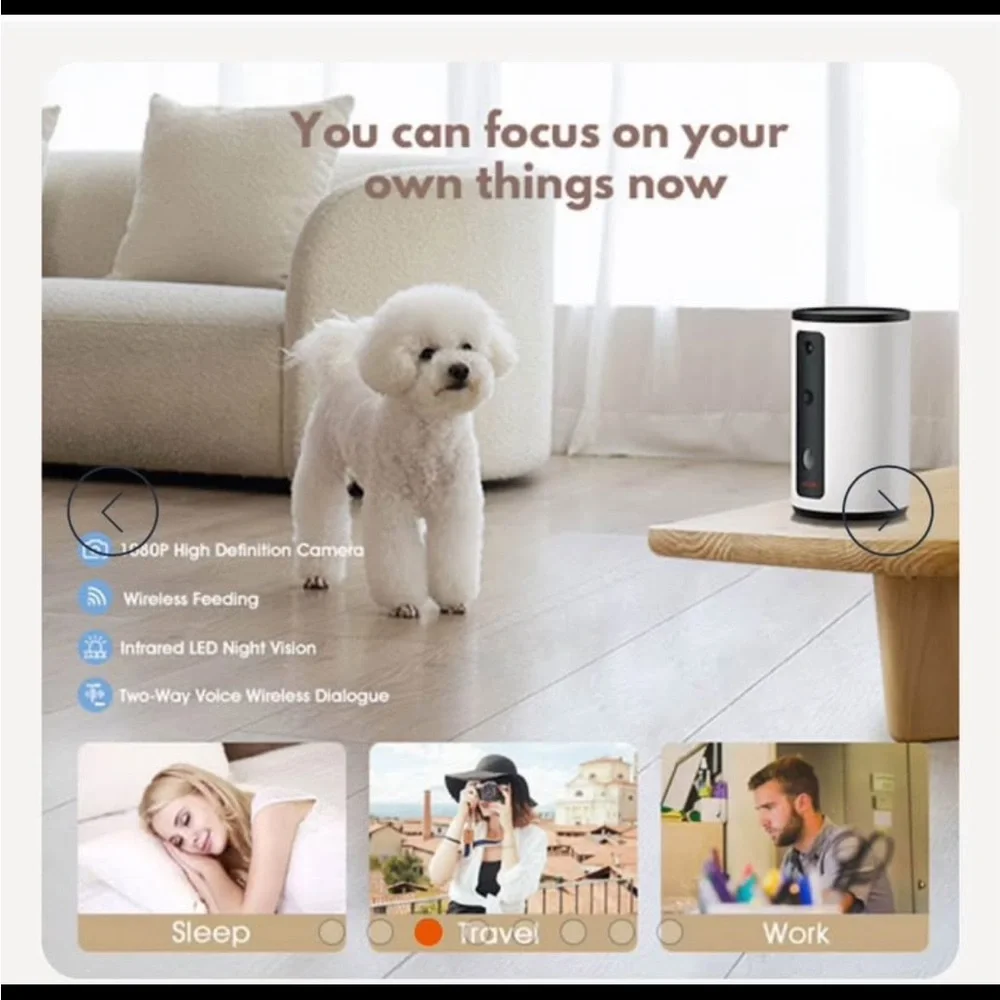 WOpet Dog Treat Camera Dispenser Dog Camera, Model D01